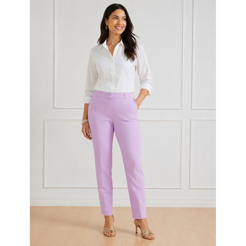 Talbots Hampshire Ankle Pant  Lavender Purple Slim Leg Dress Pants Size 10‎ P